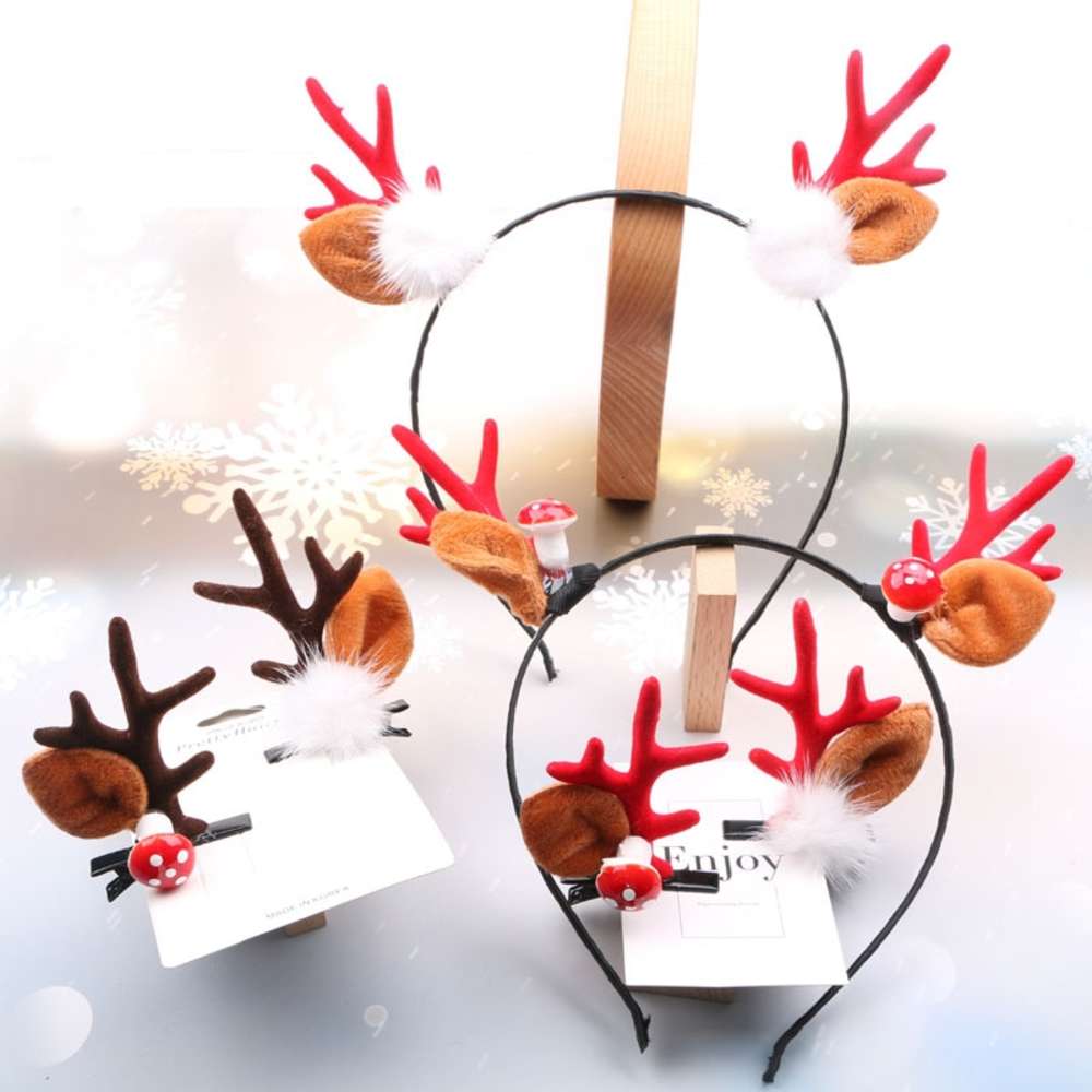 Christmas children&#039;s hair band new year&#039;s headdress antler hairpin girl&#039;s performance Headband Headdress-image-695852049