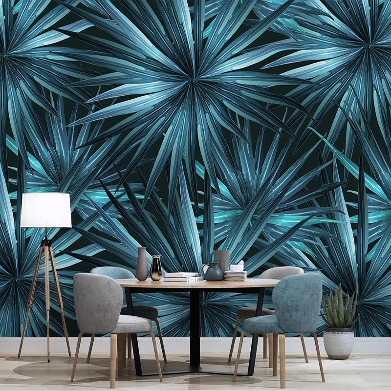 

Wallpapers Custom 3D Wall Mural Modern Tropical Plants Nordic Po Wallpaper Living Room TV Restaurant Background Papel De Parede 3 D, As pic