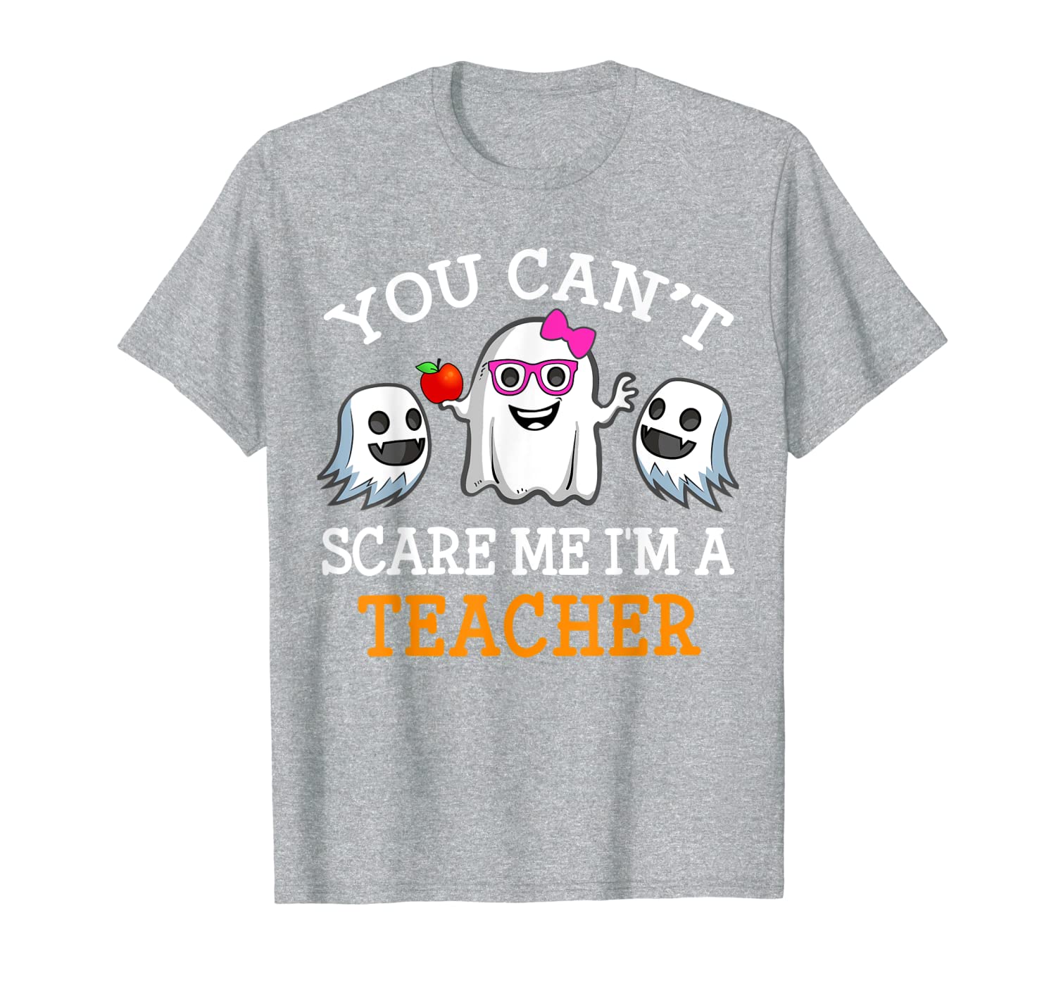 

teacher you can't scare me i'm teacher funny women costume t-shirt, White;black