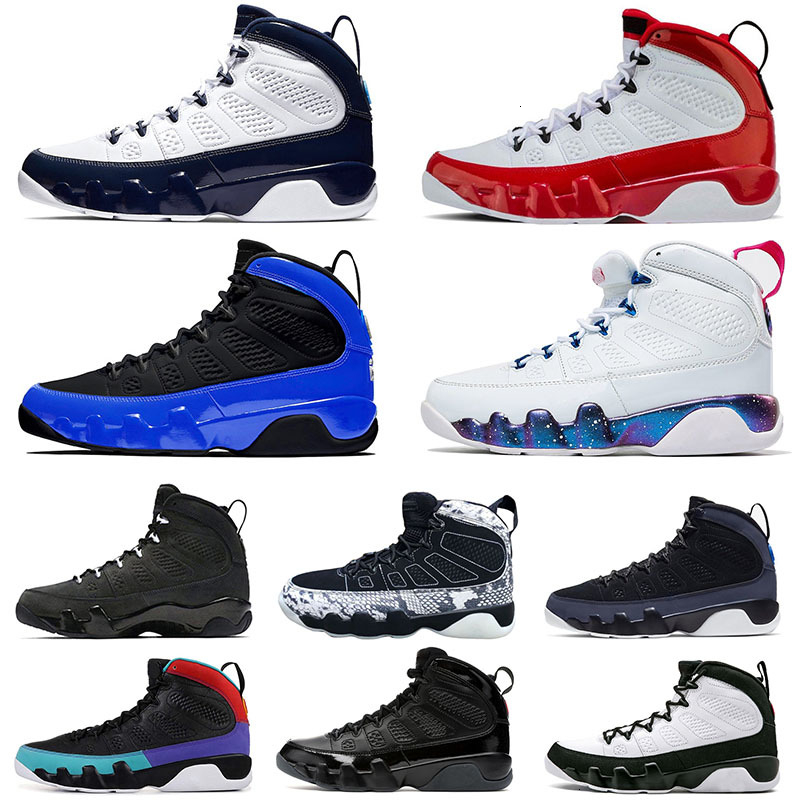 

mens basketball shoes 9s jumpman 9 Racer Blue gym red black white Bred citurs mens sport sneakers trainers, C 3m racer blue