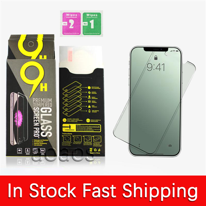 

Screen Protector for iPhone 11 Pro Max XS Max XR Tempered Glass for iPhone 7 8 Plus LG stylo 5 Moto E6 Protector Film 0.33mm with Paper Box