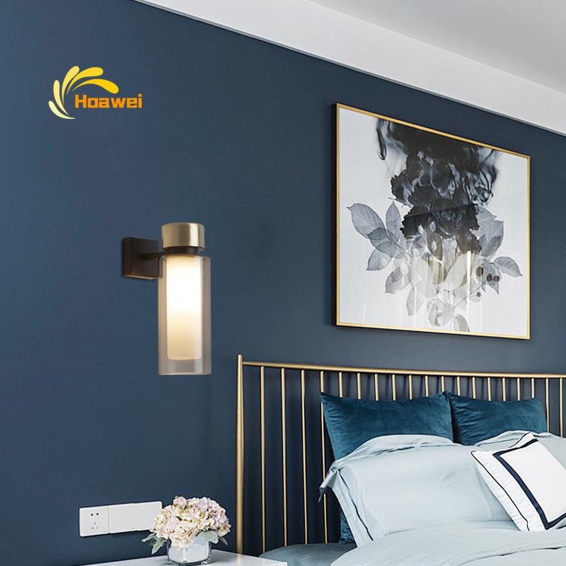 

Nordic Bedroom Bedside Wall Light Indoor Lighting LED Lamp Simple Bathroom Mirror Aisle Single Head/Double Head Body