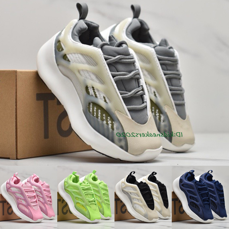 

Fashion V3 Kids Running Top Boys Girls Training Shoes Alvah Azael Dark Blue Green Pink 700S Designer Sports Sneakers Size 27-35