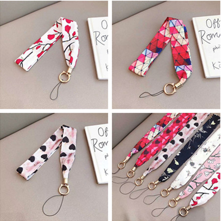 

mobile phone strap silk neck lanyard phones universal detachable hanging rope for all brand camera usb holder id name