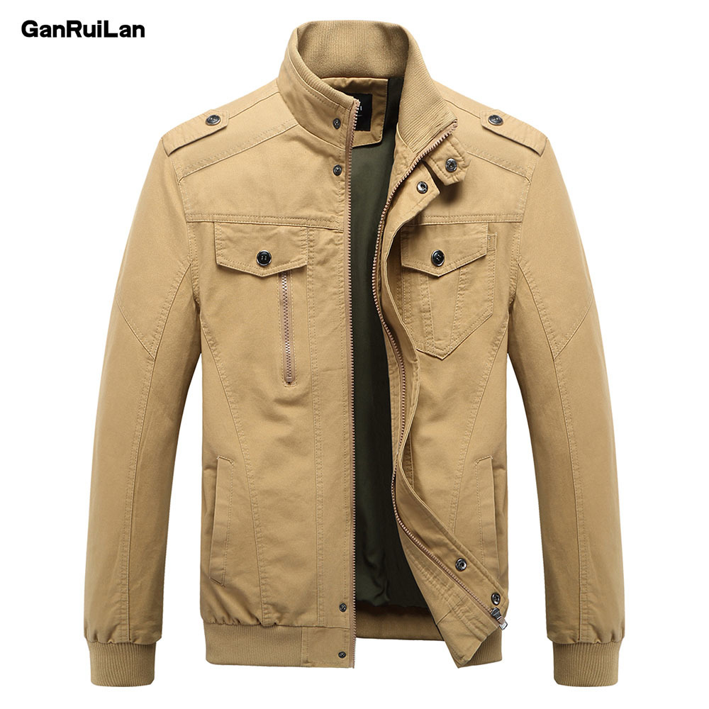 

Casual Men's Jacket Spring Army Military Jacket Men Coats Winter Male Outerwear Autumn Overcoat Khaki M-6XL JK18011 210518, Black asian size
