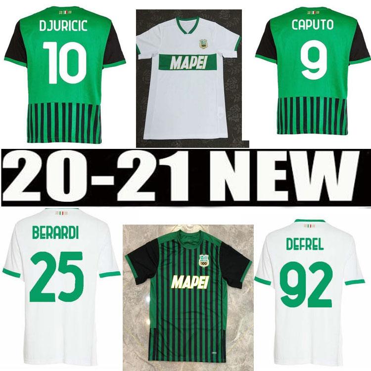 

men2020CAPUTO Sassuolo Soccer Jerseys BERARDI 2021 TRAORE DJURICIC Football Shirt 20 21 M.LOPEZ BOGA DEFREL LOCATELLI Jersey, Black;yellow