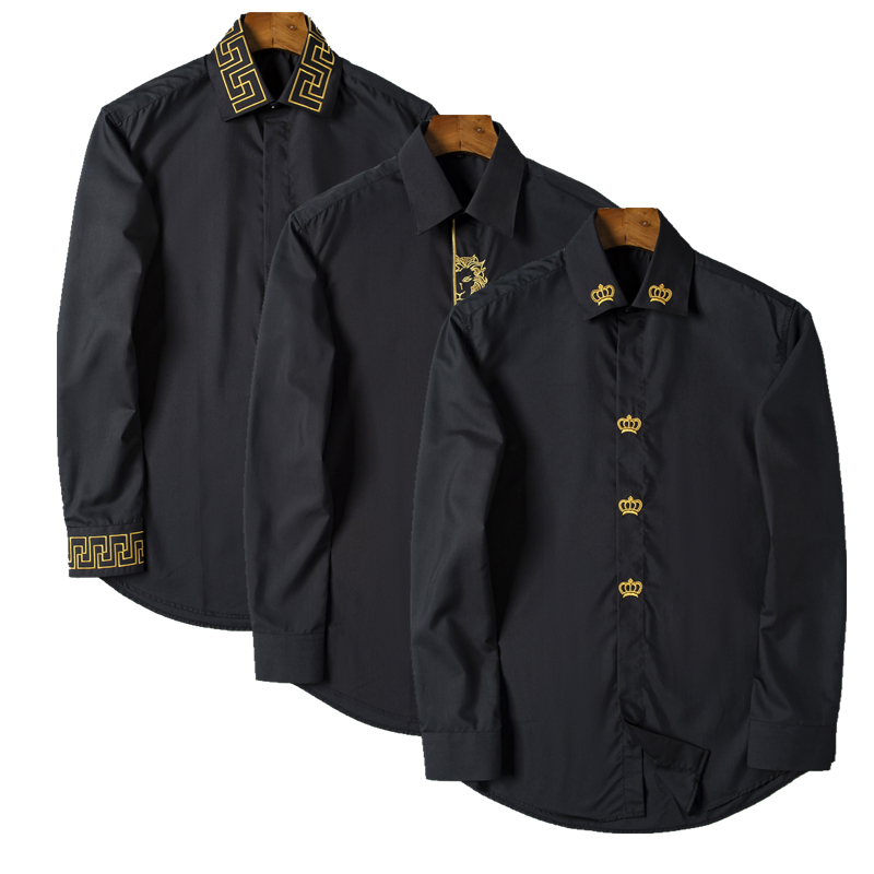

2021ss mens brand shirt luxury Cotton shirts French clothes male POLO Hip Hop style printing high quality Solid colo embroidery