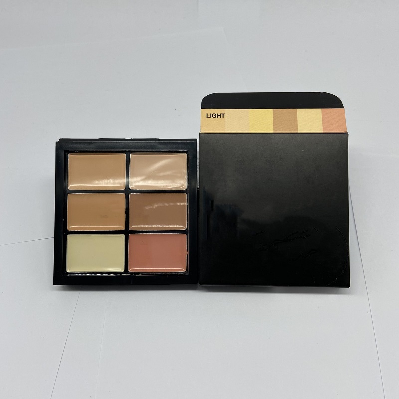 

6 Colors Professional Face Contour Makeup Concealer Palette foundation brightener make up full cover woman cosmetic, Pink
