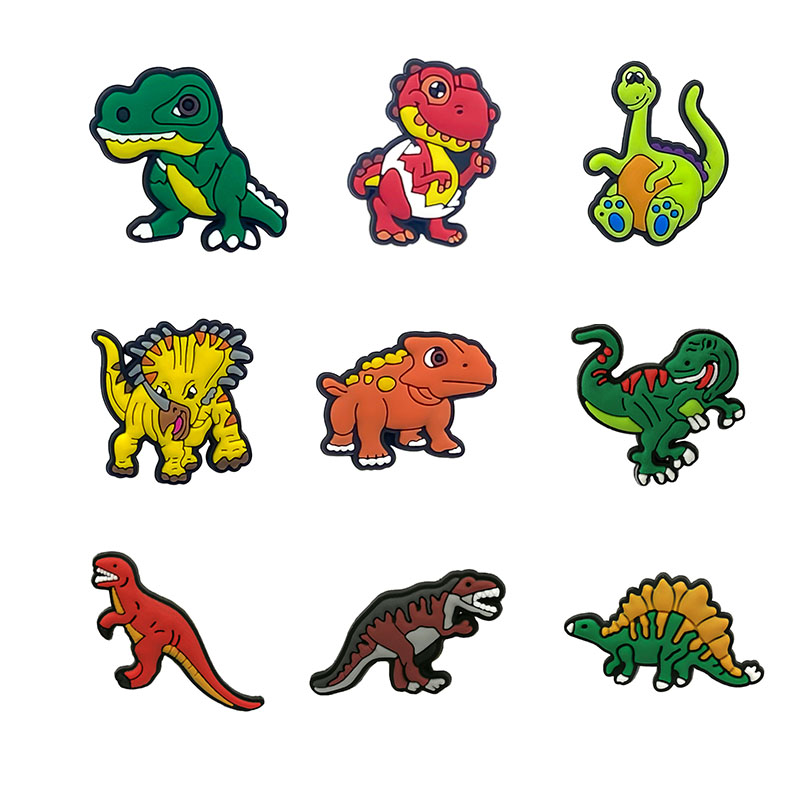 

cute dinosaur Charms Soft Pvc Shoe Charm Accessories Decorations custom JIBZ for clog shoes childrens gift