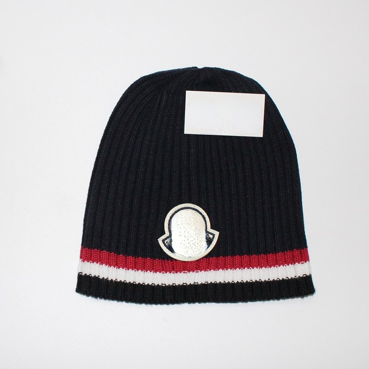 

France Fashion Mens Designers Bonnet Winter Hats Knitted Wool Hat Plus Velvet Cap Thicker Beanies Caps, White