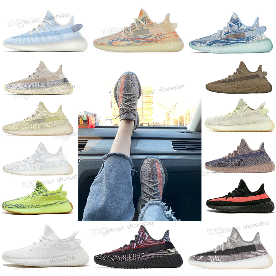 

2021 kanye running shoes men women west v2 Sneakers Mono Ice Yecheil Cinde tail 3M Desert Static Reflective belgua semi Trainer Trainers Yeezreel Earth Asriel Zebra, Shoesalon