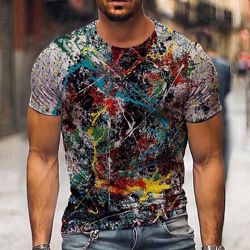 Men's Unisex Tee T shirt Shirt 3D Print Graphic Prints Graffiti Crew Neck Daily Holiday Print Short Sleeve Tops Casual Designer Big and Tall Ra