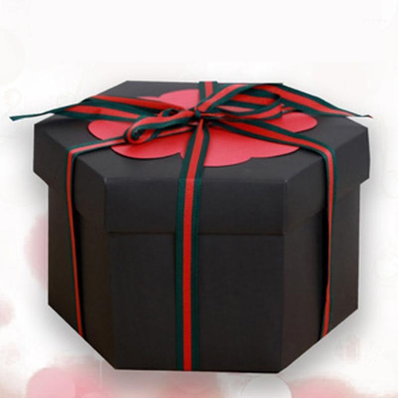 

Gift Wrap Hexagon Surprise Explosion Box Handmade Scrapbook Po Wedding DIY Anniversary Couple Gifts