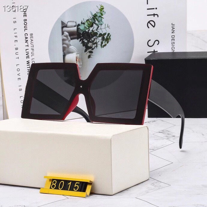 

glass lens metal hinge fashion men women plank frame coating sunglasses vintage sun glasses with box, Black