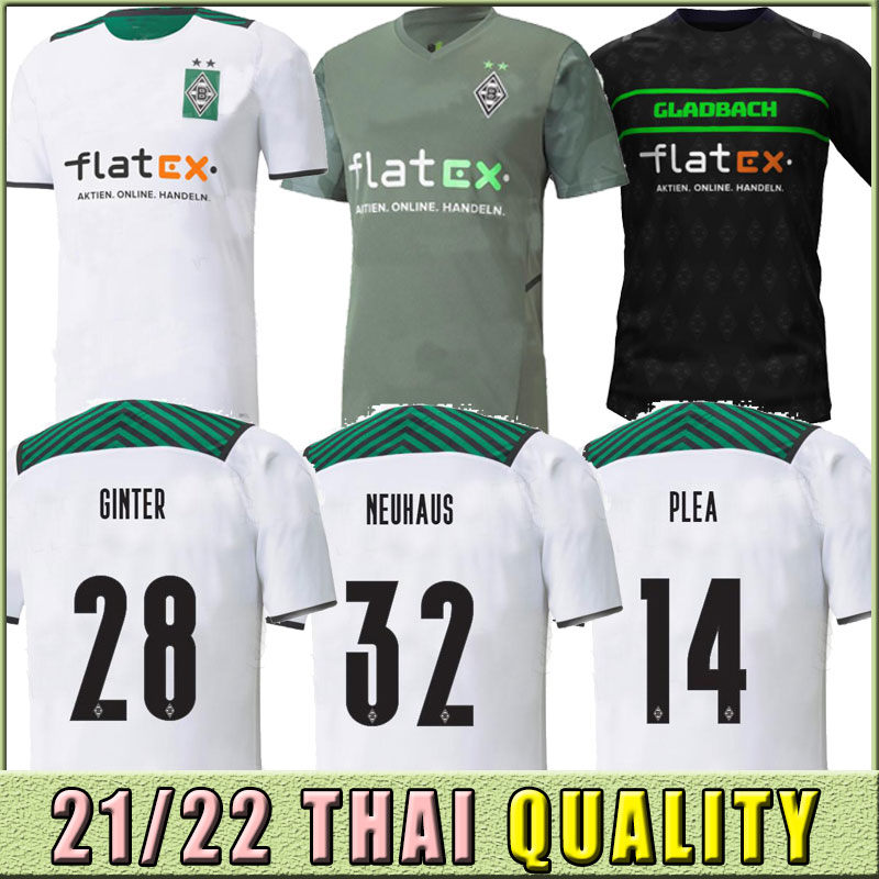 

21 22 Borussia Monchengladbach soccer jerseys 2021 2022 Gladbach STINDL ELVEDI PLEA ZAKARIA NEUHAUS GINTER THURAM EMBOLO men+kids Kits set foootball shirt, Home