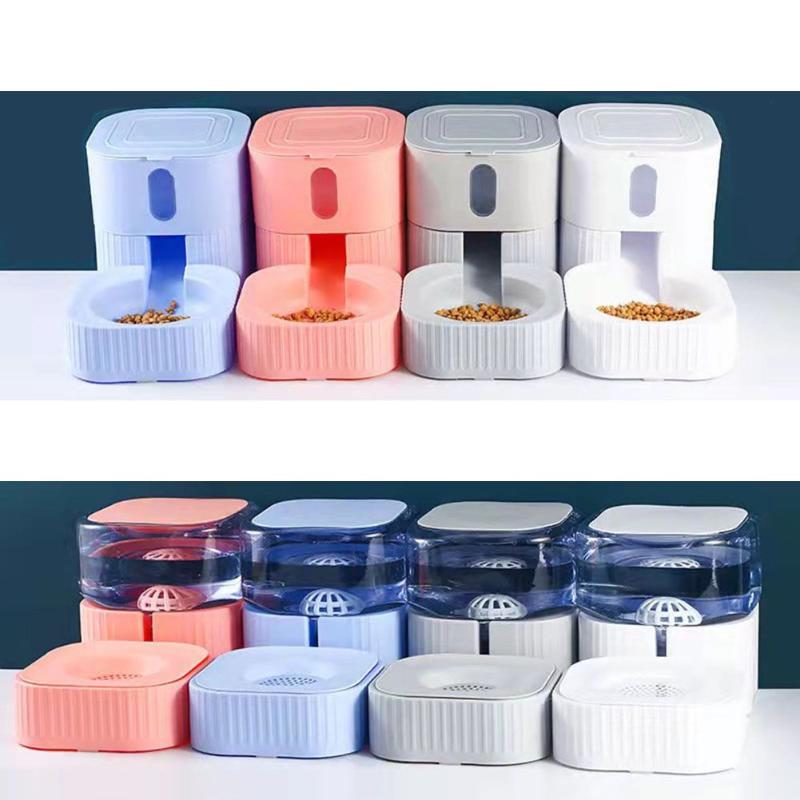 

Cat Bowls & Feeders Supplies Creative Cute Food Feeder Dog Auto Pet Dispenser Automatic