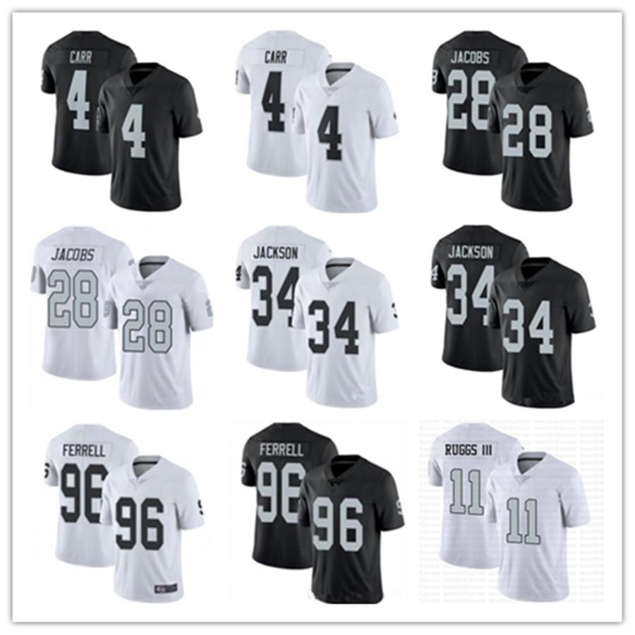 

4 Derek Carr Football Jerseys Mens Las&#13,Vegas Raider 28 Josh Jacobs 98 Maxx Crosby Ferrell 11 Henry Ruggs III Bo Jackson Hunter Renfrow 83 Darren Waller Howie long, 2020 limited {xinxiumenghu}
