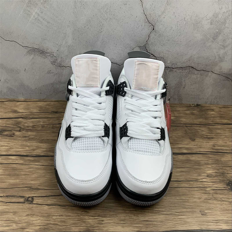 

Jumpman 4 4s White Cement Basketball Shoes Mens IV Outdoor Sports Sneakers Size US7-13 Ship With Box, Clear