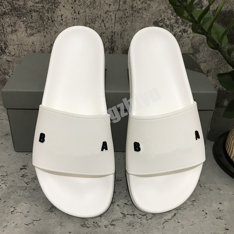 

[ With Box]Top Quality Paris Fashion Slippers Men's Women's Summer Rubber Sandals Beach Slide ScuffsIndoor Shoes Size EUR36-45, Colour-9