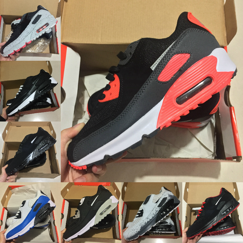 

High Quality 2021 New Airs Cushion 90 Running Shoes Cheap Men Women Black White 90s Classic Airs Designers Trainer Outdoor Sports Shoe C42