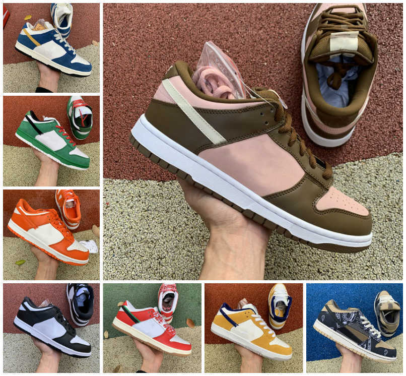

k Chunky Dunky Low Sp Running Shoes Travis Scotts Dunks Brazil Safari Raygun Tie Dye Muslin Infrared StrangeLove Skateboards Shoes, S-b0022