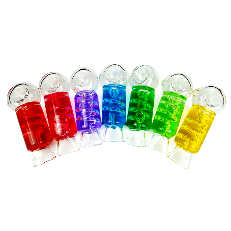 

Freezable mini glycerin coil hand pipe sundries 4 inches tobacco cigarettes small smoking spoon pocket cool handpipes