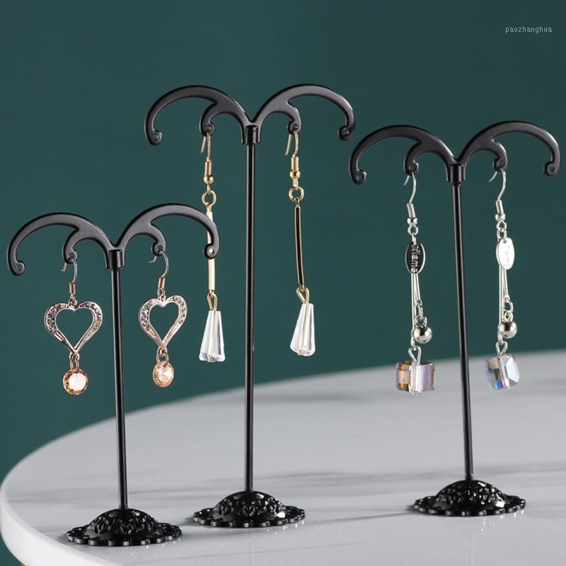 

Black White Metal Stud Earring Jewelry Display Rack Stand Organizer Bouches Ornament Holder Hook Hanger Counter Case Wholesale Pouches, Bags, Pink;blue