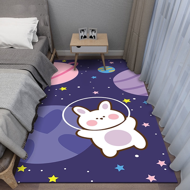 

Ins bed dirt restant lovely bedside net red living room floor is covered with carpet, Shy cute rabbit