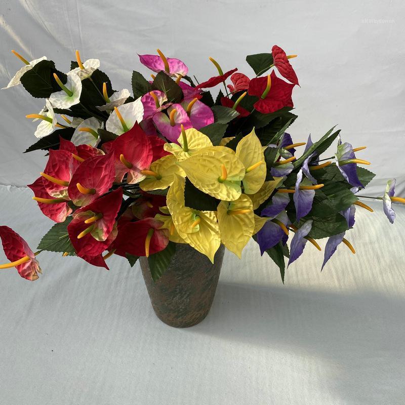 

Decorative Flowers & Wreaths Artificial Flower Velvet Simulation Green Plants Wedding El Arrangement Accessories Home Living Room Garden Dec