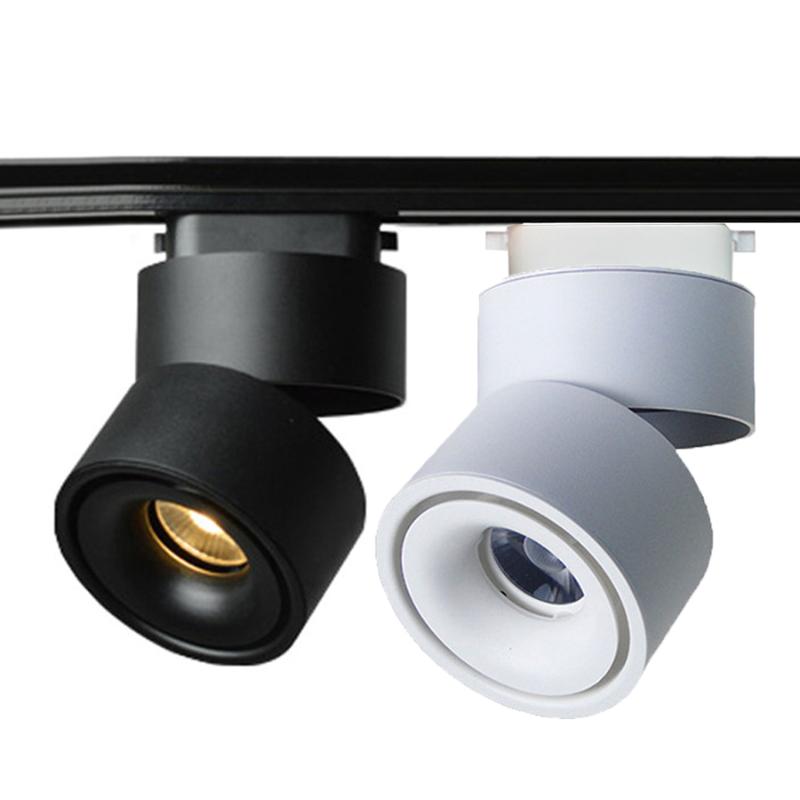 

Thrisdar Modern LED Track Light COB Spotlight 360+90 Adjustable Clothes Shop Store Mall Exibition Rail Lights