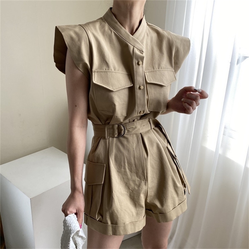 

Summer Arrival Rompers Womens Jumpsuit Shorts Cargo Pants Playsuits 210602, Khaki