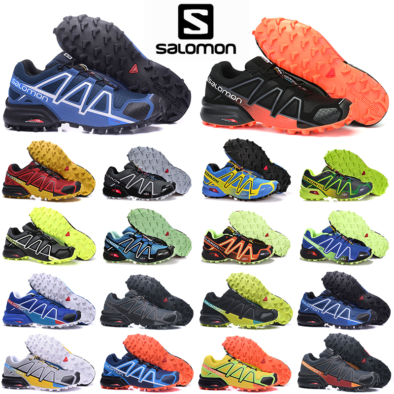 

" Salomon Speed Cross 3 CS 4 men women running shoes Black Silver Speedcross Lightweight wholesale outdoor mens womens sports trainers