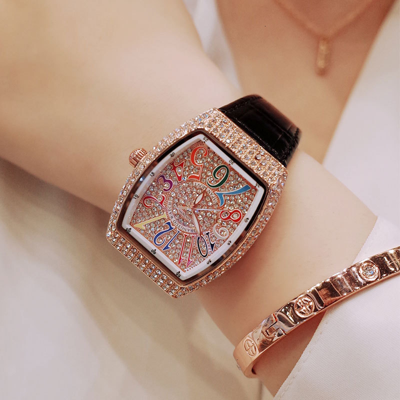 

watches FM Men's Frank watch cask full sky star belt yacht inlaid with diamond Richard women's, Red