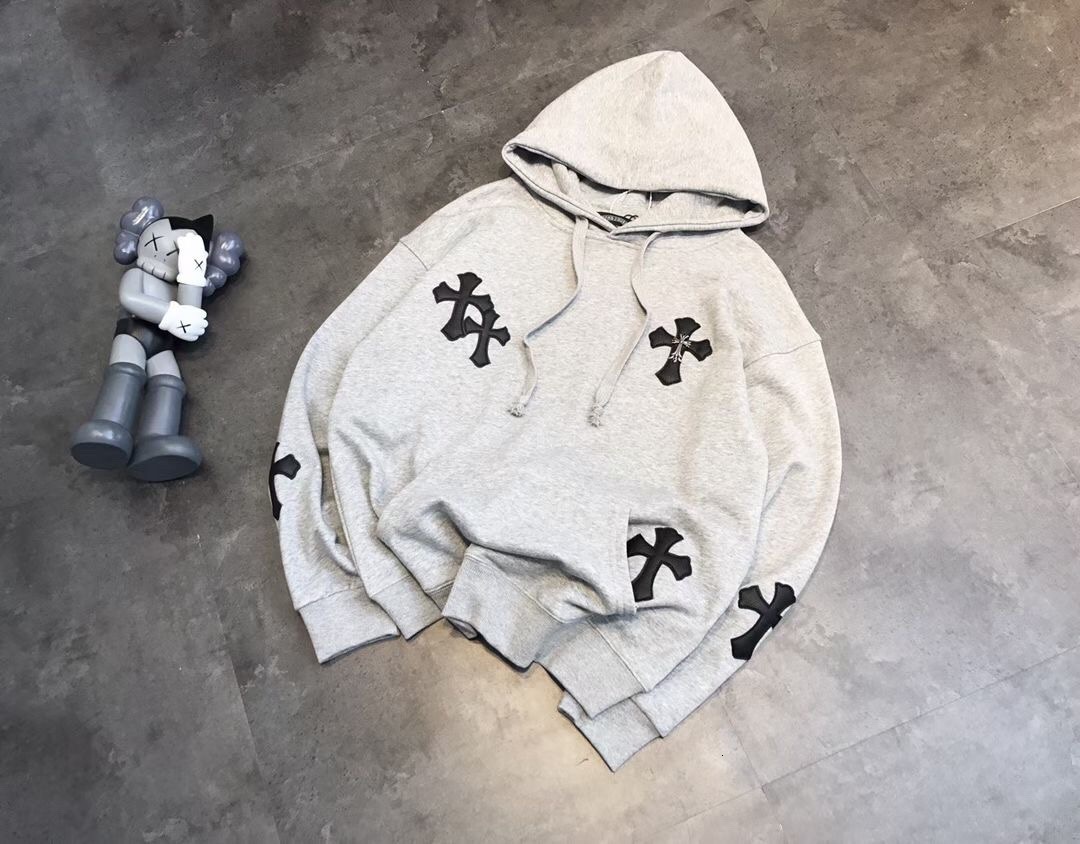 

Chrome heart men's and women's embroidered heart, Black