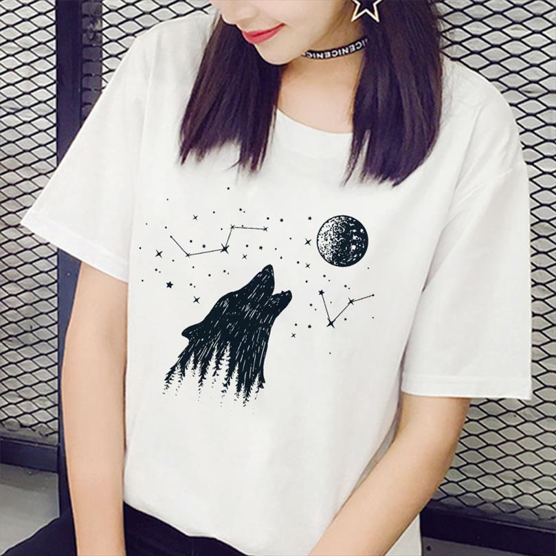 

summer harajuku white and women men t shirt womens fashion short sleeve streetwear casual space female clothing, White;black