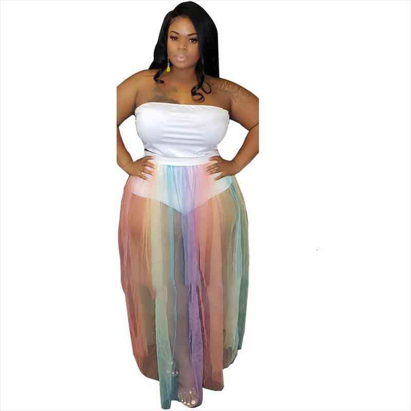 

summer women plus size 2 piece set tie dye skirt sets strapless bodysuit pleated skirts nightclub wholesale dropshipping, Gray