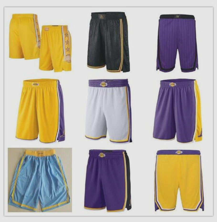 

LosAngelesLakersMen pants Icon Swingman Performance cityNBA basketball Shorts S-2XL, Black;gray