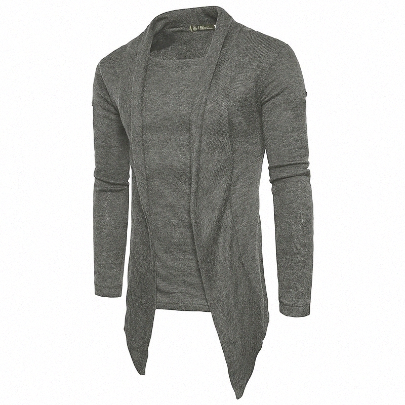 Pull à manches longues de couleur massif de couleur massif slim long pull cardigans ronds colomboles d'hiver bleu clair gris noir / week-end f1uh
