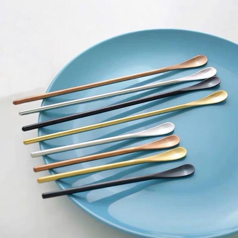 

Spoons Durable Fashion Long Handle Mixing Stirrer Kitchen Supplies Honey Spoon Coffee Tea Stainless Steel