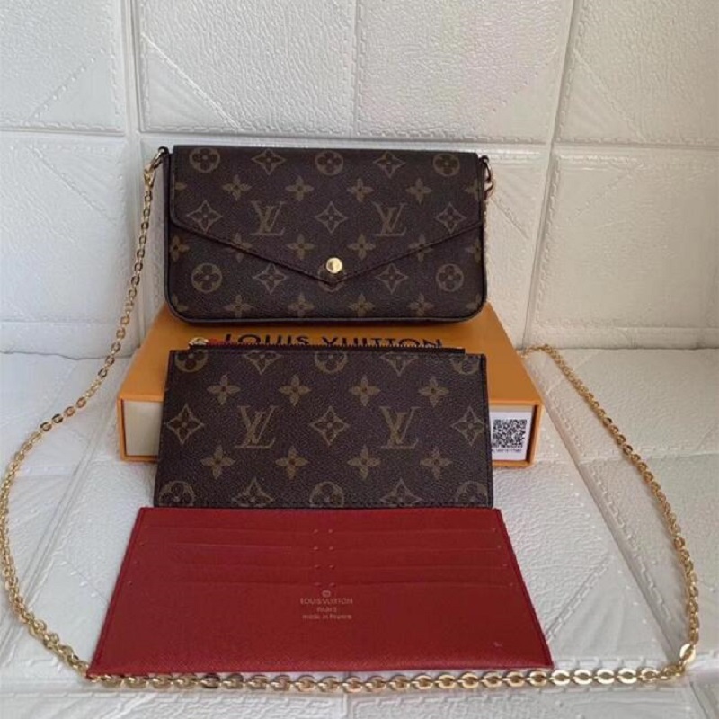 

Lv LOUIS BAG VITTON Designers favorite multi pochette Chain Shoulder Bag luxurys Women Handbag Clutch Wallets 3pcs With Box
