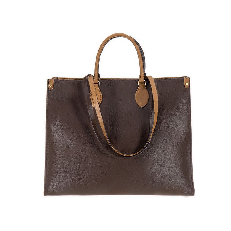

2021 luxury designer tote bag women name brand shoulder bags womens fashion large handbag trendy handbags for ladies branded Luxurys Designers laptop totes purses, Brown