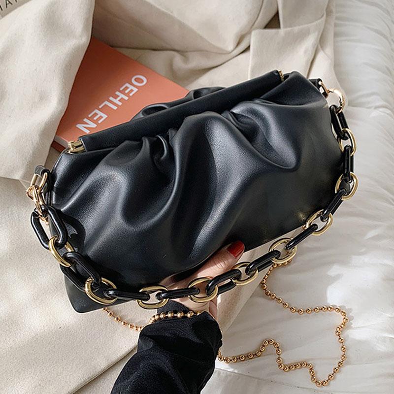 

Luxury Chain Shoulder Bags For Women 2021 High Capacity Vintage PU Leather Hand Bag Lady Handbags And Purses Totes