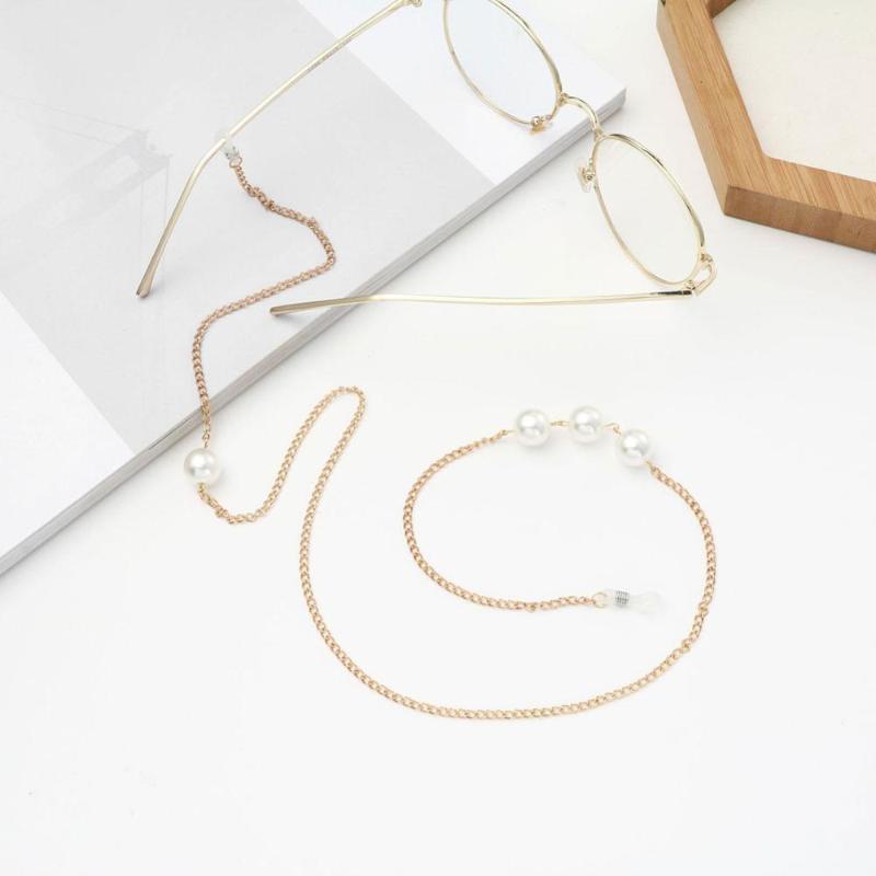 

Other Fashion Accessories Sunglasses Lanyard Strap Necklace Eyeglass Rope White Faux Pearl Reading Glasses Chain Cord For Women Gifts
