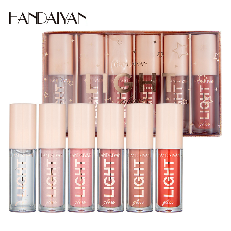 

HANDAIYAN Waterproof Long Lasting Moisturizer Light Lip Gloss Beauty Makeup 6pcs/set, Set a