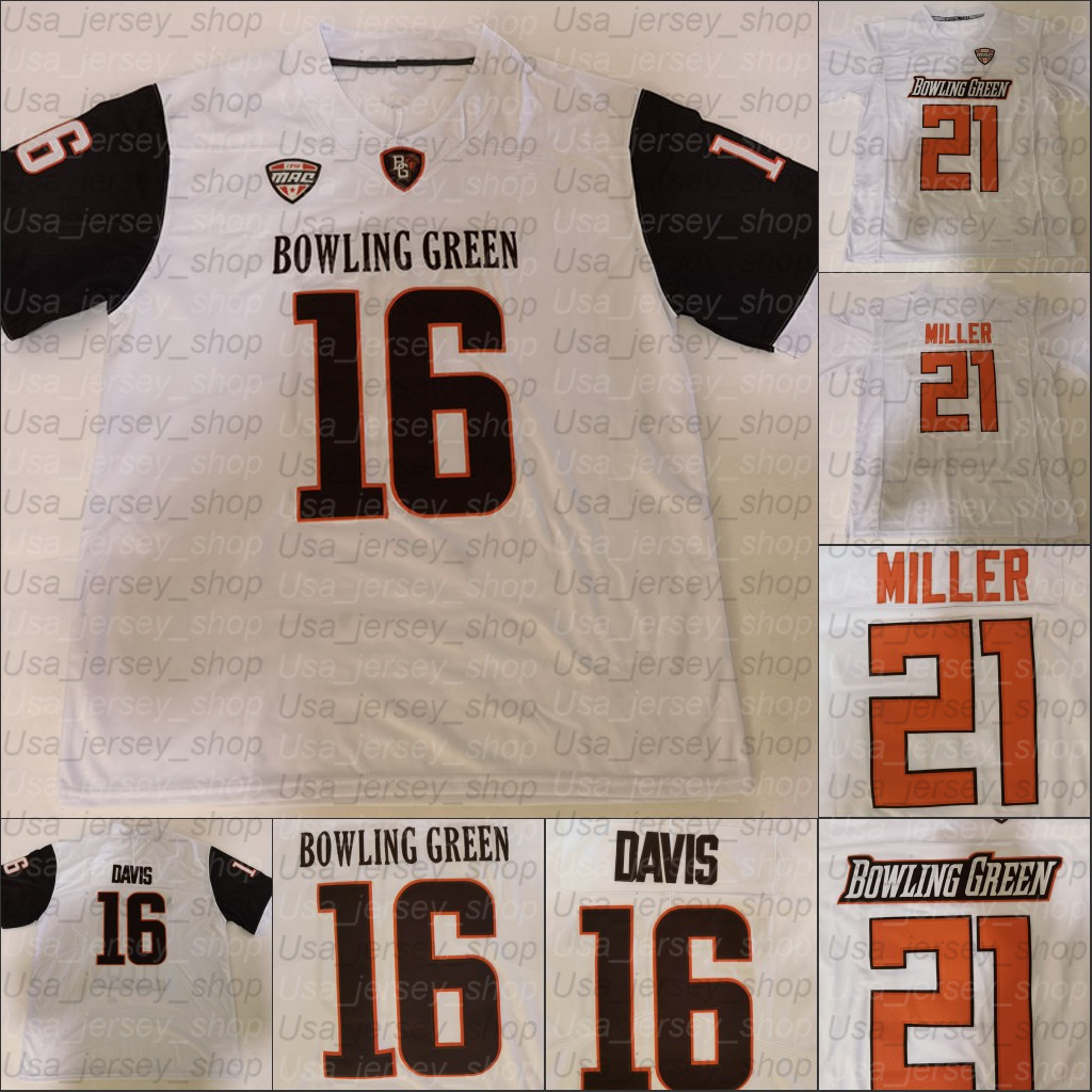 

Custom Bowling Green BGSU College Football Jerseys 13 Grant Loy 12 Bryson Denley Quintin Morris Karl Brooks Scott Miller, White ii