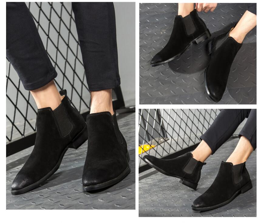 

Herenschoenen Elegant Shoes Men Oxfords Dress Shoes Genuine Leather Cow Suede Men's and British Women's Boots size:39-44, Hunter green