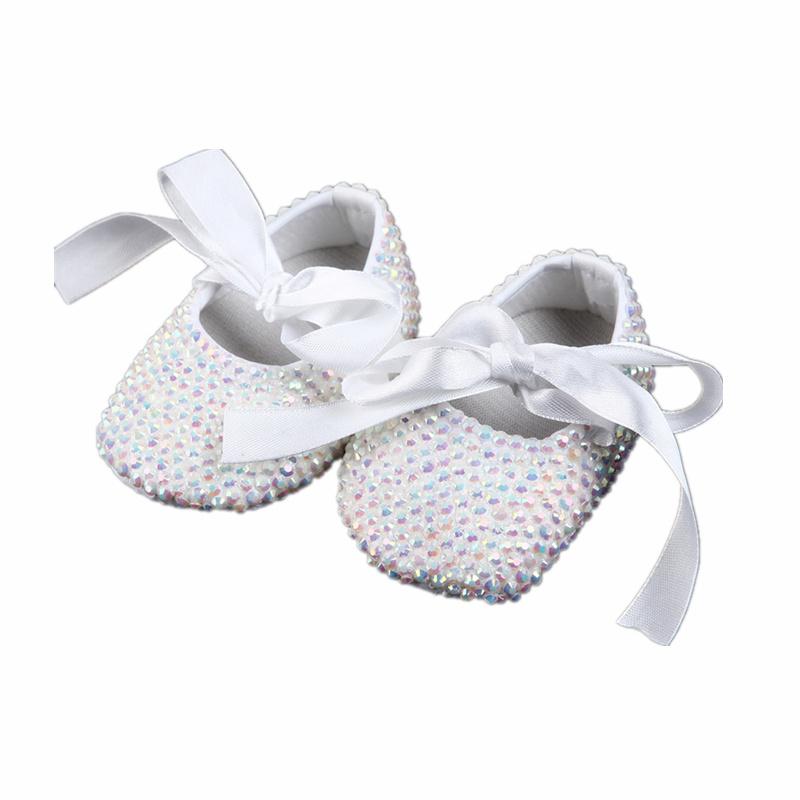 

First Walkers All Covered Jelly AB Rhinestones Bling Ballerina Sparkle Baby Christening Stunning Pram Shoes Keepsake Gift Infant