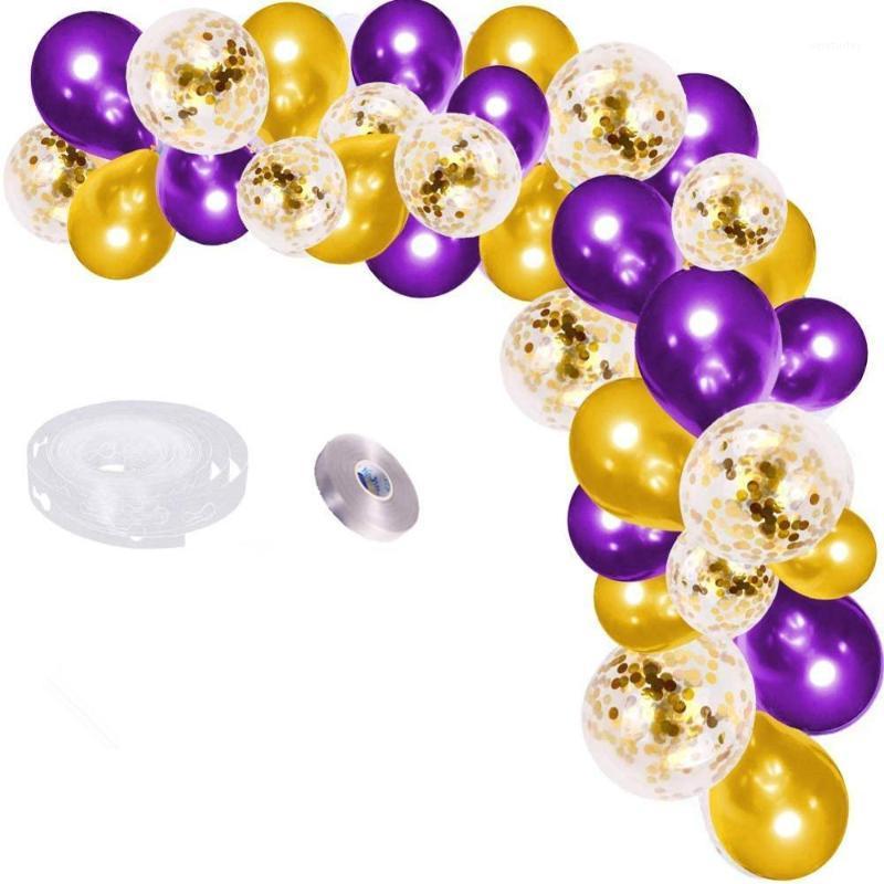 

Party Decoration 36pcs 10 Inch Purple Gold Balloon Arch Kit Metal Set Birthday Decor Adult Kids Baby Shower Wedding Supplies
