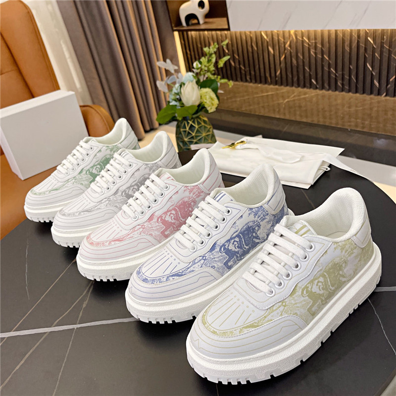 

2021 Women Canvas Shoes Casual Classic White Increase Platform Flat Alphabet Embroidery Sneakers Leather Low Top Shoe Winter Outdoor Oblique Trainers 35-41 Box
