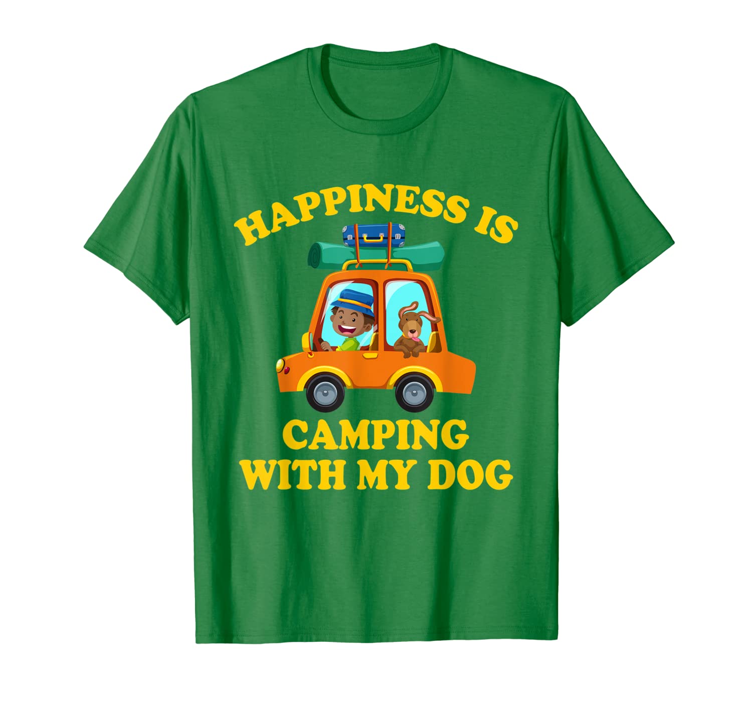 I Love Camping With My Dog Funny Happiness Trailer T-Shirt-image-707323074